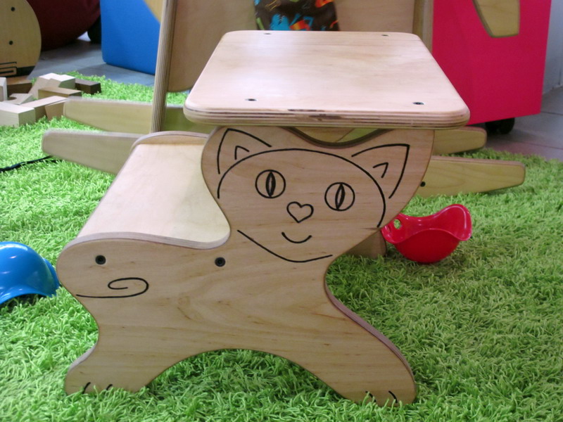 Dětská stolička a schůdky pejsek a kočička PANA DESIGN